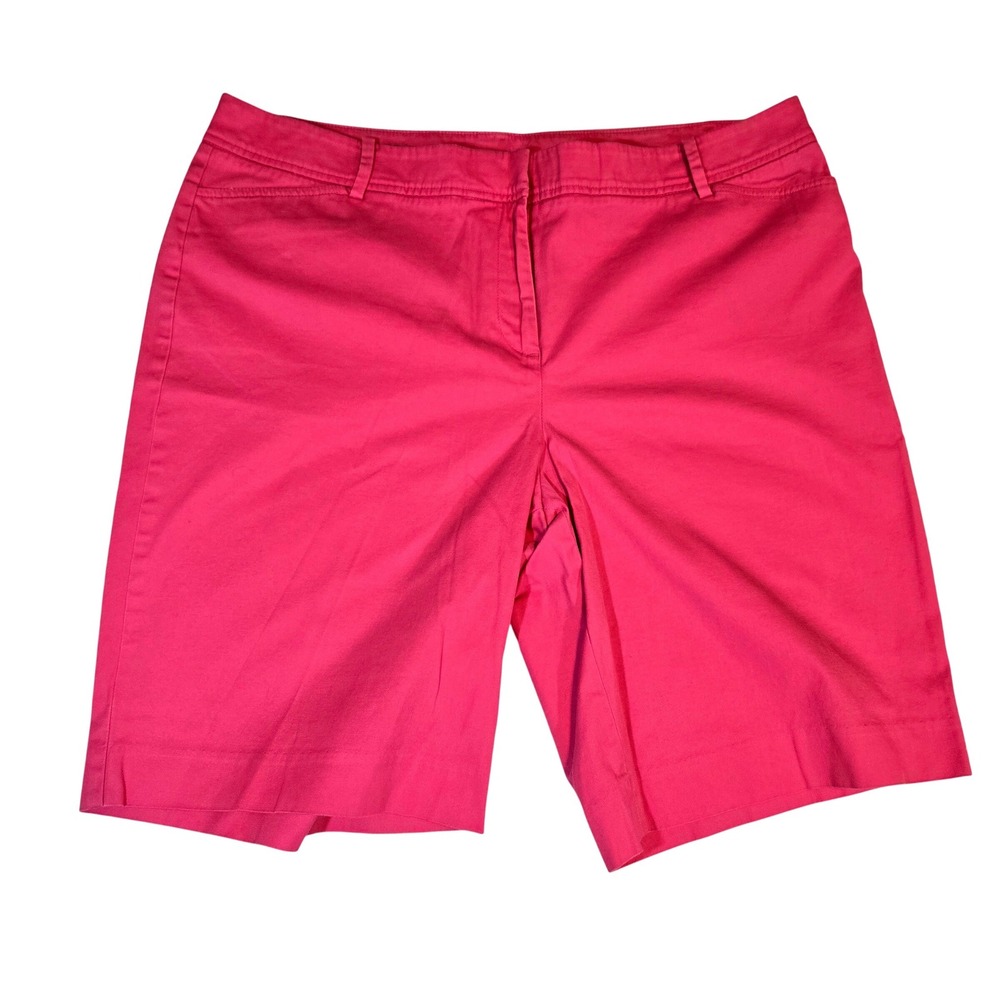 Talbots Womens Perfect Short Cotton Stretch Pink Casual Preppy Size 16